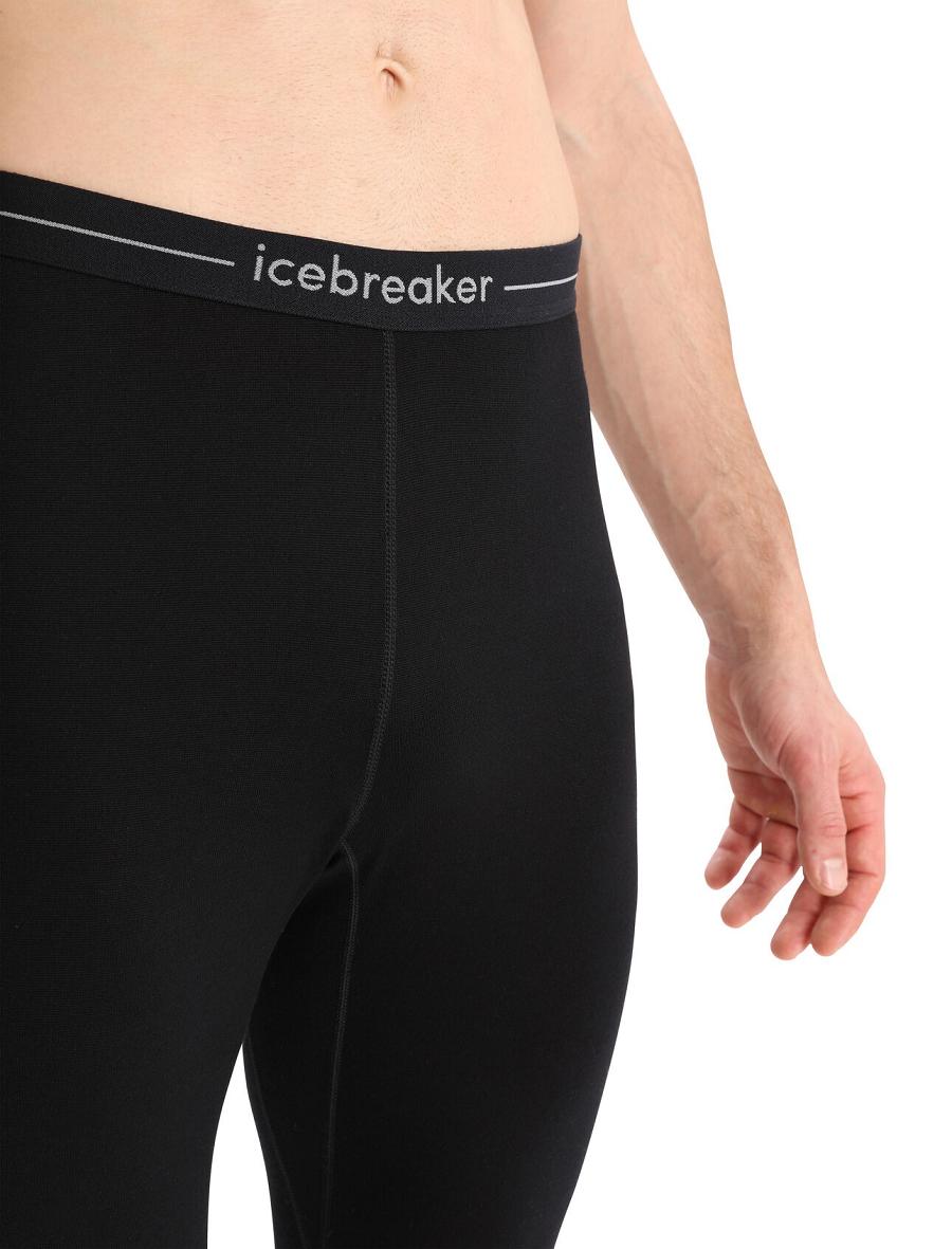 Icebreaker Merino 260 ZoneKnit™ Merino Férfi Leggings Fekete | HU 1130RVDW